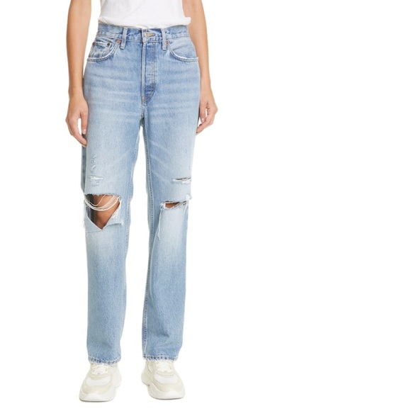 Re/Done Comfy 90s High Waist Straight Leg Jeans - Picture 13 of 13